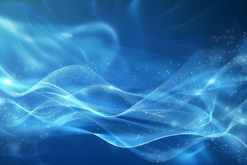Obraz premium Abstract Blue Swirling Lights Background