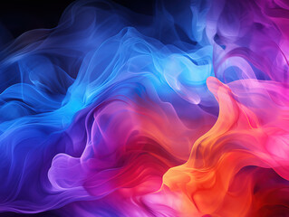 Obraz premium Incredible Swirling colors interact in a fluid dance on a canvas showcasing vibrant hues