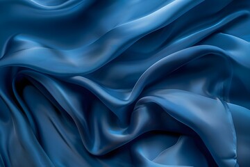 Fototapeta premium Abstract Blue Silk Fabric Texture