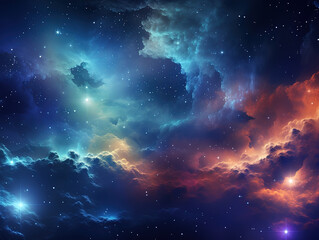 Fototapeta premium Incredible Space background realistic starry night cosmos and shining stars milky way