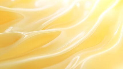 Obraz premium A close-up view of smooth, flowing yellow liquid, evoking a sense of warmth and softness. 