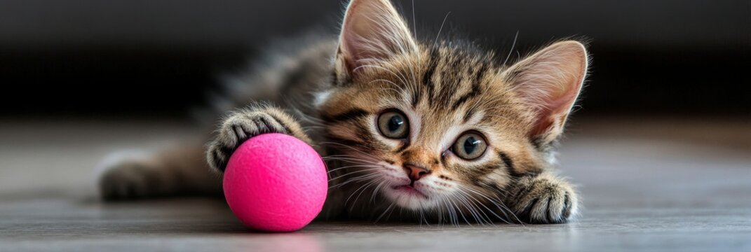 Cat with a ball hot sale