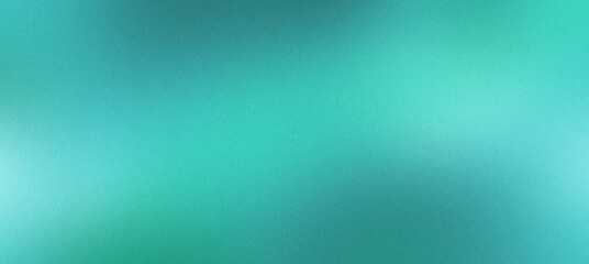 Subtle grainy texture on a turquoise green gradient background © malshak_off