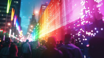 Digital interface displaying pride celebration events and activities.