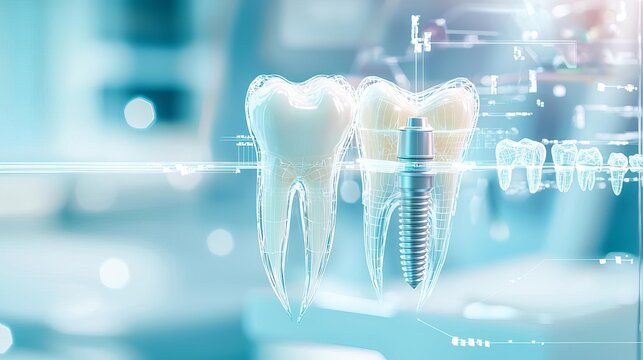 A dental implant procedure being performed with the help of computer-guided technology, emphasizing the precision and innovation in modern dentistry