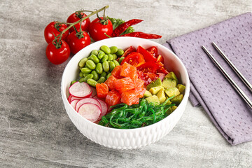 Hawaian cuisine - Poke with salmon