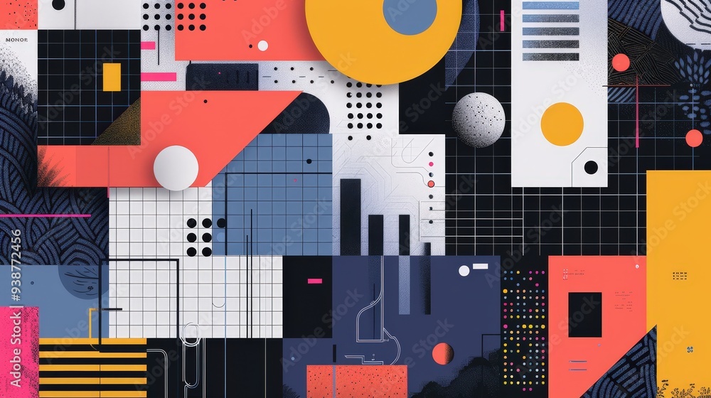 Poster creative calendar month with a visually engaging grid and highlighted special dates.