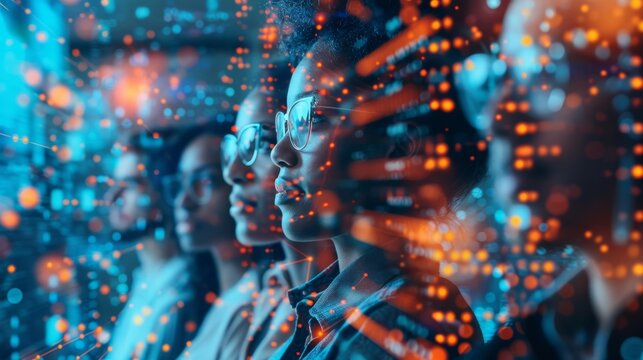 A Diverse Group of Professionals Actively Engaged in Technology and Innovation Fields