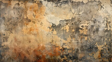 the artistic charm of grunge texture, highlighting a rough, textured surface with a mix of faded colors and rugged patterns.