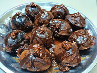 Homemade Choco Lava Cake made with Biscuits 