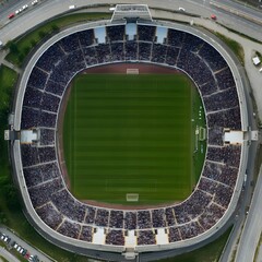 ariel view of stadium from top