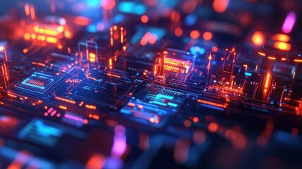 Abstract Digital Cityscape