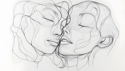 Fototapeta premium vector drawing of a person's face