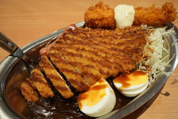 Japanese Food, Pork Katsu Curry or Cutlet Curry - 日本料理 カツ カレー
