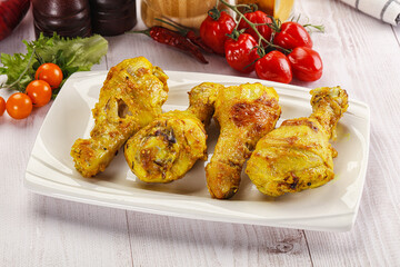 Roasted Chicken leg drumsticks with curry sauce