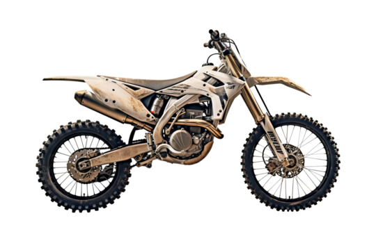 High-resolution png of a rugged offroad bike on a transparent background, ideal for adventure sports designs and outdoor-themed digital projects