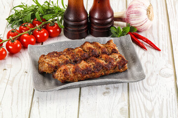 Chicken kebab minced meat and spices