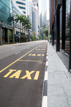 Taxi stand sign in Singapore