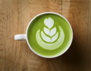 美味しそうな抹茶ラテ