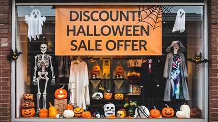 Halloween Sale Discount Poster.