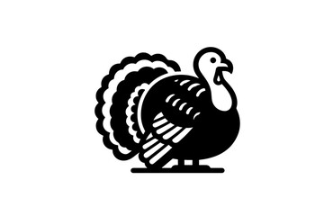 turkey bird vector icon minimalist isolated on white background