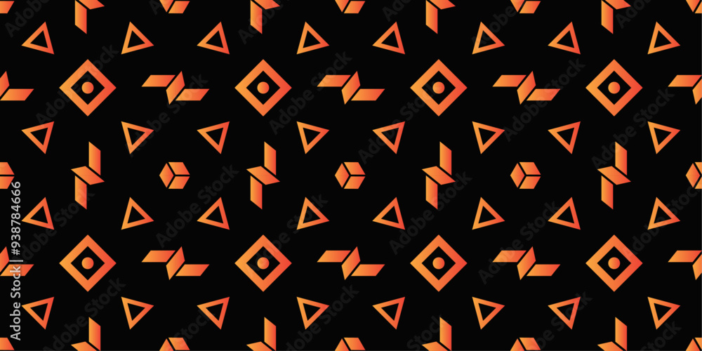 Poster geomatric seamless pattern creative trendy groovy abstract shape repeatable vector texture paper pri