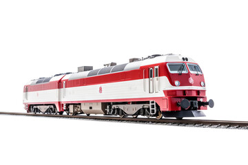 Detailed PNG of a modern train on transparent background for use in transportation design projects, illustrating high-speed rail travel and advanced public transit systems