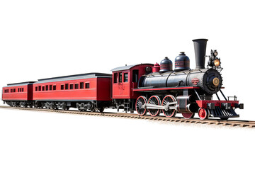 Fototapeta premium Detailed PNG of a modern train on transparent background for use in transportation design projects, illustrating high-speed rail travel and advanced public transit systems