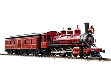 Fototapeta premium Detailed PNG of a modern train on transparent background for use in transportation design projects, illustrating high-speed rail travel and advanced public transit systems