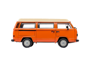 Modern van isolated on transparent background, high-quality PNG for versatile vehicle design projects and creative visual presentations