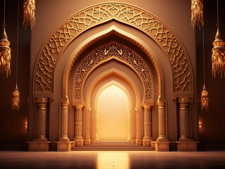 Extraordinary mosque in the morning