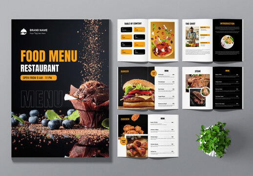 Restaurant Food Menu Layout