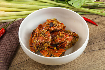 Steamed Spider crab Claws in tamatind sauce