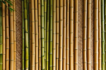 Natural Bamboo Backdrop with Innovative Textures and Patterns for Sustainable Design Decor