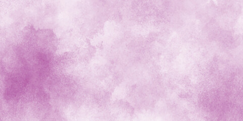 Clouds on pink or purple paper texture canvas, abstract grunge background with smoke, Aquarelle painted fresh and cloudy pink sky with clouds, pink winter vector watercolor art background with clouds.
