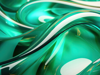Fototapeta premium Incredible Green background with a swirl in the middle