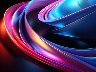 Fototapeta premium Incredible A vibrant and dynamic abstract art composition with flowing lines and bold curves