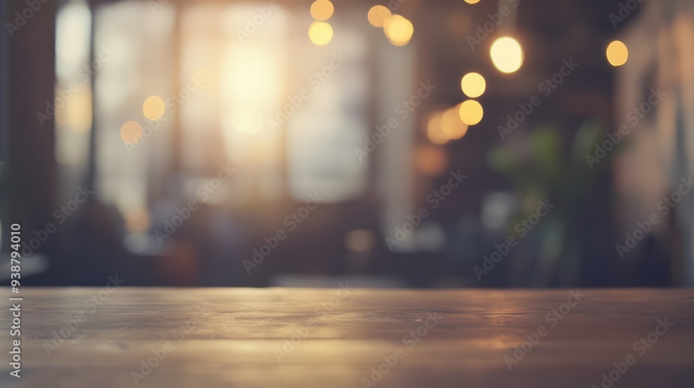 Poster a blurry working space with a defocused effect. use for business backgrounds or backdrops.
