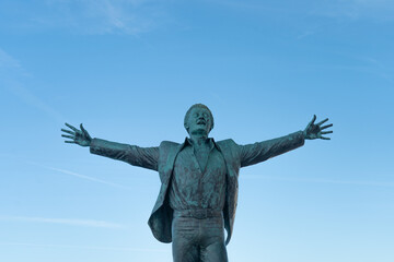 Monument to the singer Domenico Modugno in Polignano a Mare in Puglia.