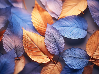 Fototapeta premium Incredible Flat lay of see-through leaves texture