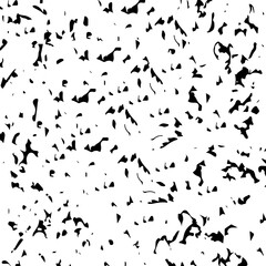 Abstract Monochrome Splatter Pattern on White Background