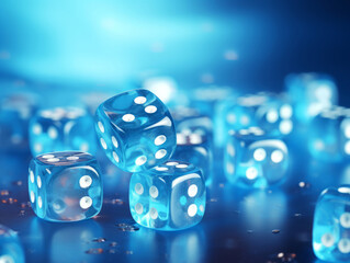 Two dice on white background static