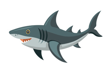 Goblin Shark under water animal flat vector illustration