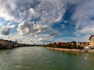 Obraz premium panorama view of the town Basel, Switzerland