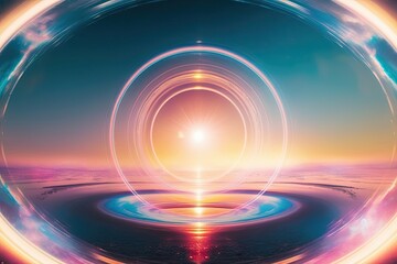 Stunning Intense Lens Flare Overlay with Ethereal Colors and Dreamy Mirages