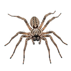 Obraz premium photo of wolf spider, isolated on white