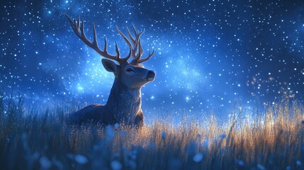 Majestic_Deer_Under_the_Stars_A_serene_scene
