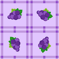 grape fruit seamless for pattern fabric, simple grape fruit cute repeat in square background, illustration fruit pattern wallpaper