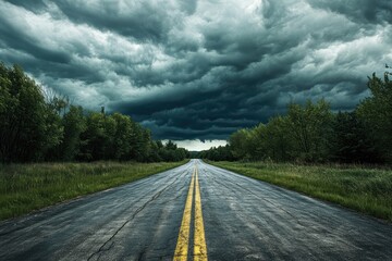 urney_Through_the_Storm_A_lonely_road_leading_towa