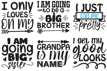 Creative Kids Phrases, Hand Lettering Collection Vector Illustration for Greeting Card, Motion Graphics, Poster